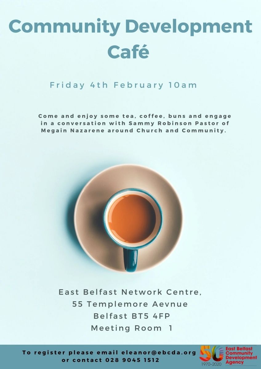 Community Development Cafe @ East Belfast Network Centre, Meeting Room 1