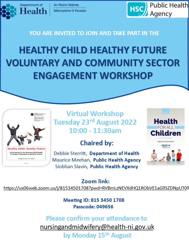 Healthy Child Healthy Future Voluntary & Engagement Workshop