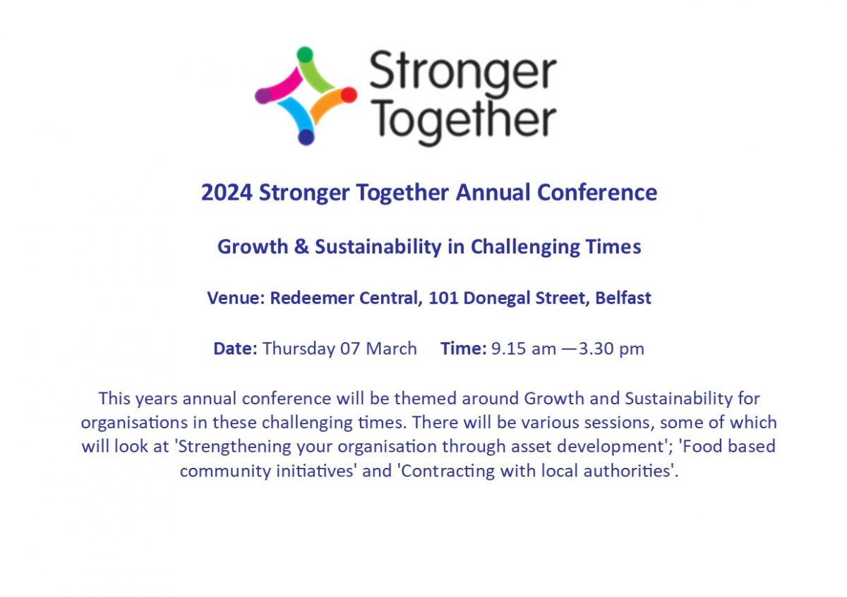 Stronger Together Conference 2024 @ Redeemer Central, Belfast
